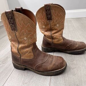 Ariat Brown and Tan Heeled Boots